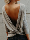 Cross Back V-Neck Fashion Pullover Sweater