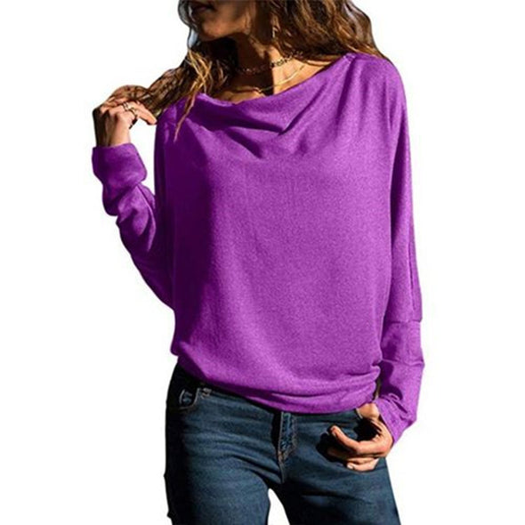 New Solid Color Bat Long Sleeve T-Shirt