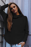 New High Neck Knit Sweater Tops