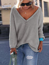 V Neck Loose Fit Sweater