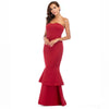 Sexy Pure Color Sleeveless Strapless Evening Dresses