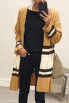 Polyester Casual  Autumn  Striped Cardigans