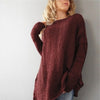 Solid Color Round Neck Medium Style Sweaters