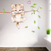 Cartoon Cat Branch Wall Sticker