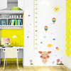 Removable Cartoon Pig Measuring Height Wall Sticker