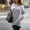 Fashion Asymmetrical Hem Hooded Long Sleeve Hoodies