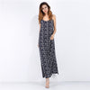 New chiffon floral V-neck casual beach dress maxi dress