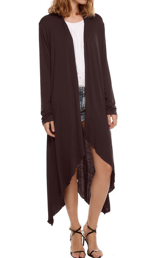 Long Sleeve Irregular Knit Cardigan