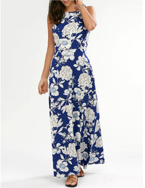 Women's Printed Sexy Evening Dress