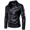 Fashion Boutique Punk Locomotive Slim Harley Leather Men's Jacket