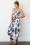 Sexy Wrapped Chest Digital Print Wide Leg Jumpsuit