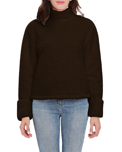 New Double-Faced Long-Sleeved Turtleneck Sweatshirt