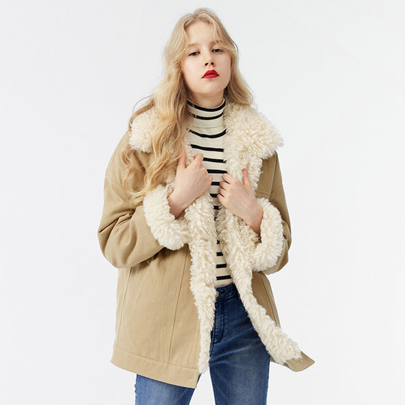 Fashion Loose Single-breasted Warm Jacket