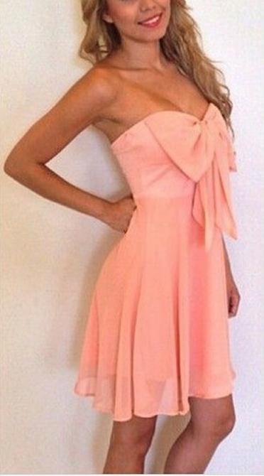 Sexy Bow Wedding Bridesmaid Dress