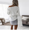 V-neck Lantern Long Sleeve Loose Sweater