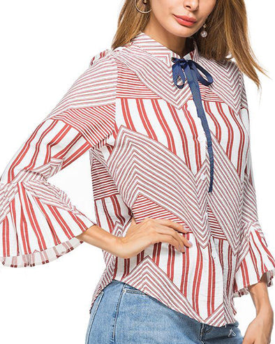 Women's bow tie shirt