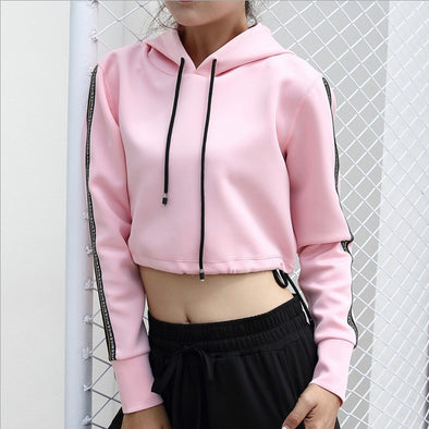 Pull Rope Casual Long Sleeve Hoodies