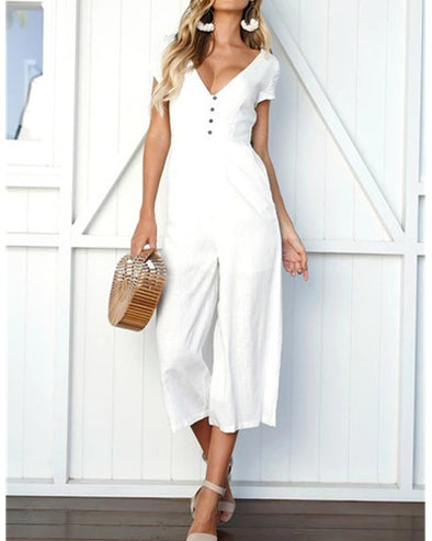 Women's Short Sleeve Jumpsuit