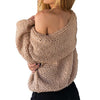 Thick Knitting Strapless Shoulder Off Shoulder Sweaters