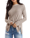 Solid Color Casual Collar Long Sleeve Sweater