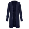 Fashion Pure Color Button Cardigan Outwear