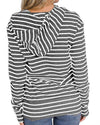 Long Sleeve Striped Zipper Hoodie Sweater