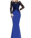 Women's Lace Stitching Fishtail Evening Dress