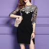 High-End Elegant Embroidery Evening Dress