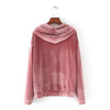 Loose Velvet Long Sleeve Hooded Sweatshirt