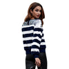 Casual O-Neck Striped Long Sleeve Knitting Sweaters