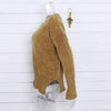 Solid Color Bat Sleeve Loose Sweater