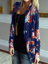 Flower Printed Open Front Cardigan