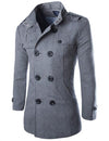 Fine Lapel Woolen Men's Coat