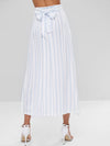 New fashion stripe button skirt