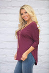 New solid color V-neck cropped sleeve T-shirt