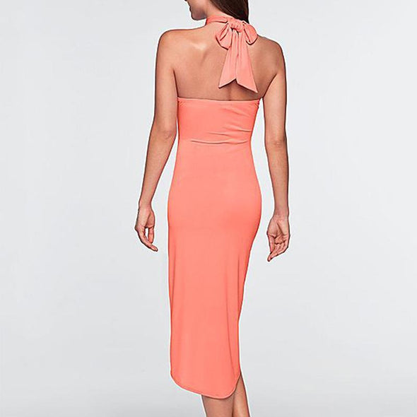 Off Shoulder Straps Sexy Plain Maxi Dress