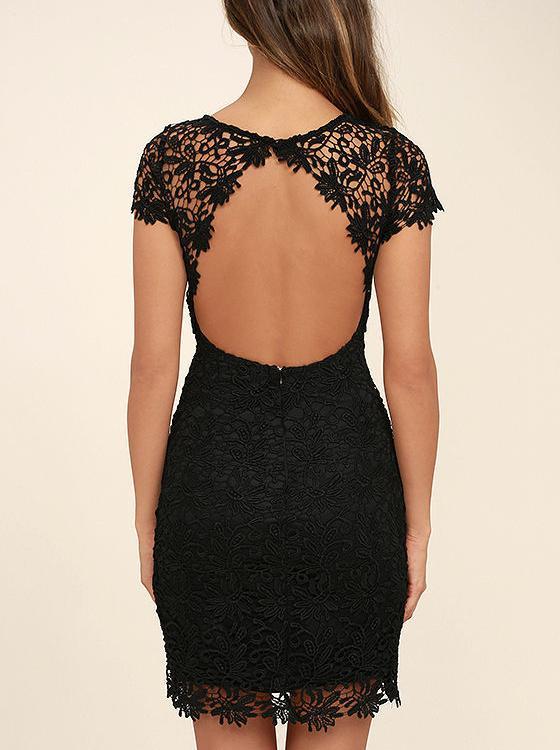 Lace Splicing Halter Bodycon Dress