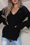 Fashion Plain Long Sleeve Sweaters