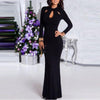 Black Elegant Hollow Maxi Party Dress