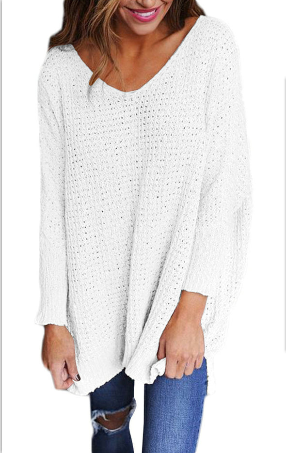 New V-neck Thick Sweater