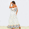 Women's summer print slim strap long dress