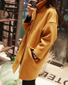 Lapel Solid Color Long Sleeve Cardigan Jacket