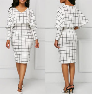 New Plaid Long Sleeve Dress