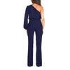 Sexy One Shoulder Pure Color Ladies Jumpsuit