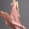 Elegant Deep V-Neck Chiffon Wedding Evening Dress