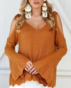 Fashion Sling Off-The-Shoulder V-Neck Sweater