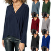 Women's Casual Long Sleeve V-Neck Shirt