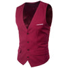 Men's Slim Solid Color Lattice Suit Vest