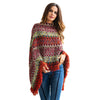 Hit Color Tassel Wear on Both Sides Cloak Knitting Sweaters