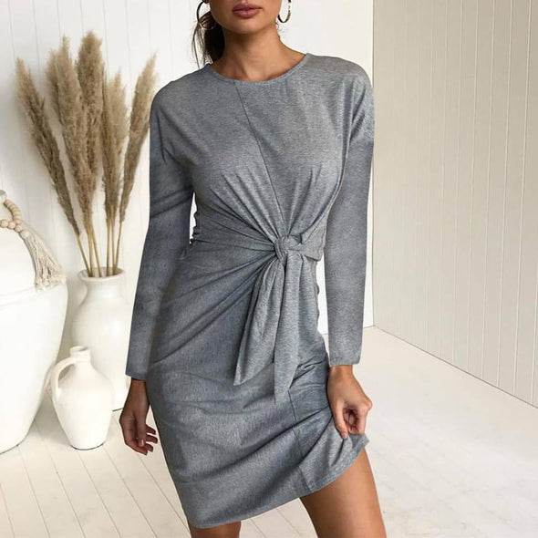 Bandage Bow Casual Bodycon Dress